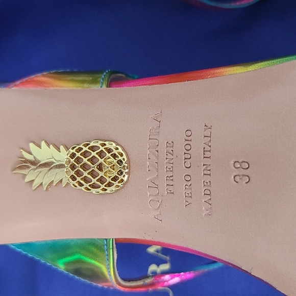 Aquazzura Firenze Minute Sandal Multicolor Heels NEW IN BOX!! - Picture 6 of 10